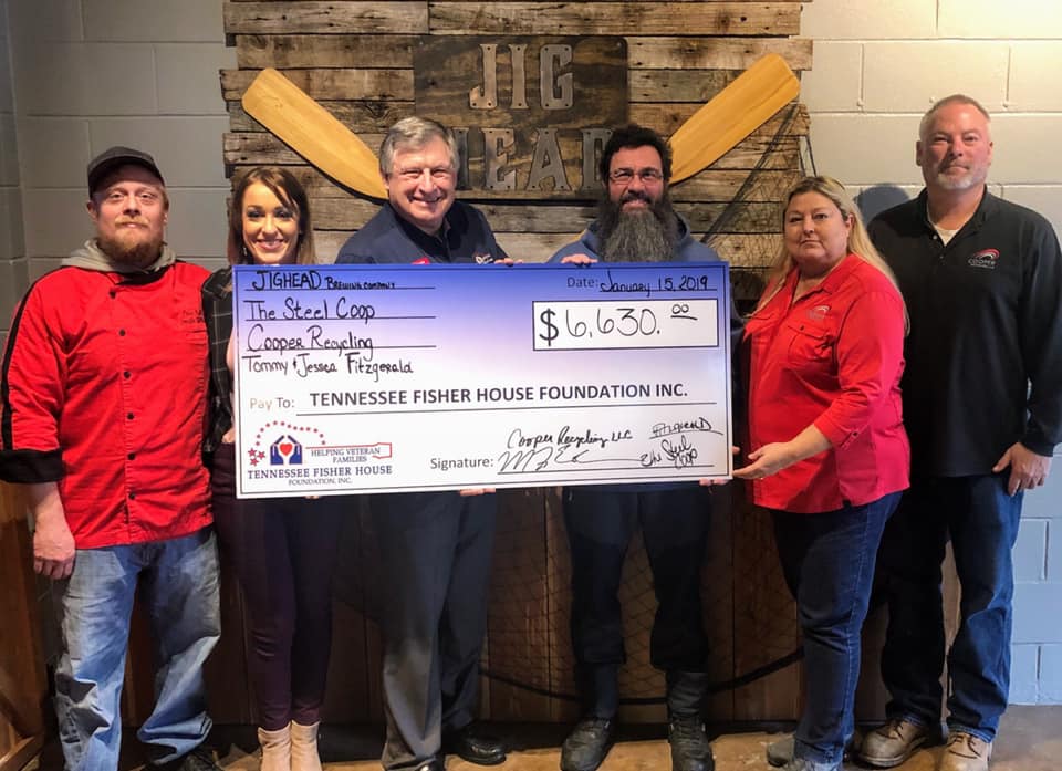 Fundraiser and Generous Donations by Jig Head Brewing Compapny, The Steel Coop, Cooper Recycling and Tommy and Jessica Fitzgerald